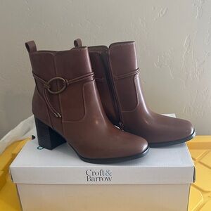 Croft & Barrow Women's Brown Ankle Boots